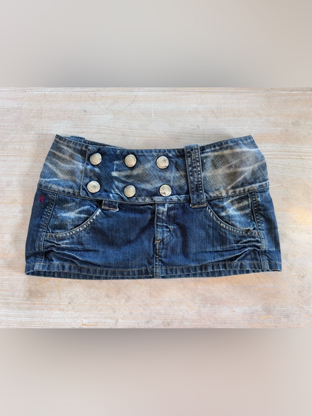 Authentic Vintage Replay Denim Micro Mini Skirt